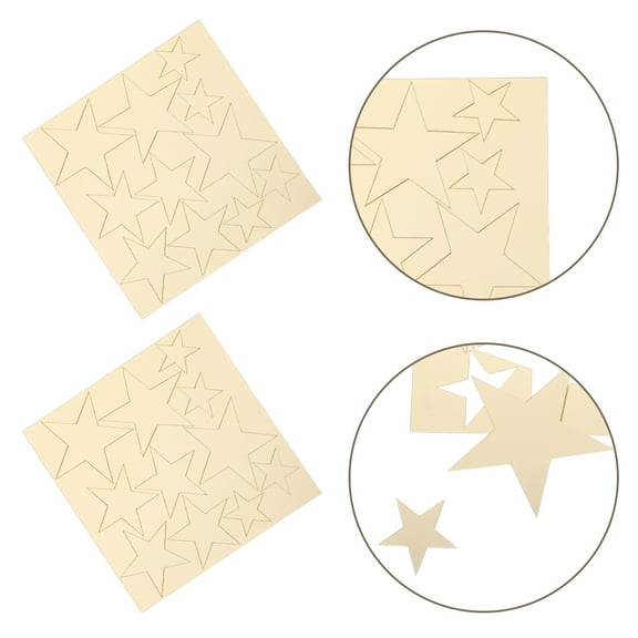 Masteelf 40pcs Acrylic Star Mirror Wall Decal Removable Self-Adhesive Mirror Decals, Peel and Stick Star Shape Wall Decor for Home