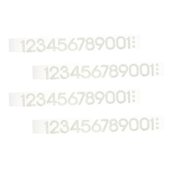 Masteelf 40pcs Delicate Rhinestone Decorative Number Patches Rhinestone Patches Clothing Repair Decors