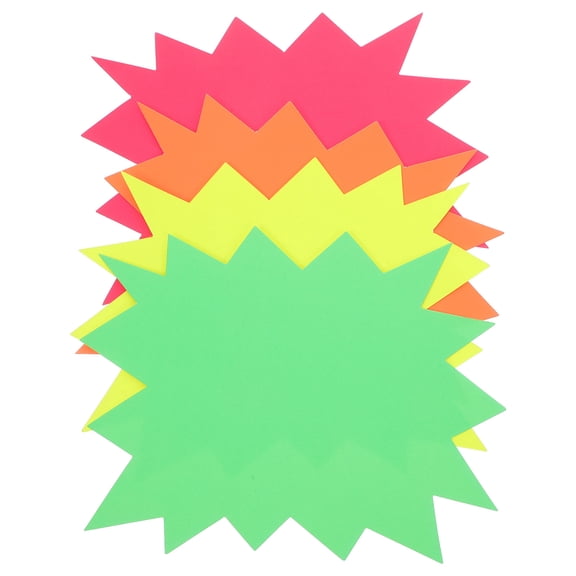 Masteelf 40pcs Fluorescent Sale Tags for Retail Stores Blank POP Tags Burst Signs Burst Cutouts Signs Garage Sale Sign Yard Sale Supplies
