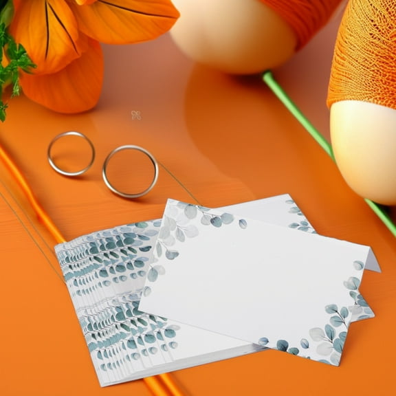 Masteelf 40pcs Wedding Seating Chart Board Display Eucalyptus Place Cards For Table Setting Foldable Greenery Name Tags For Party Invitations And Buffet Food Labels