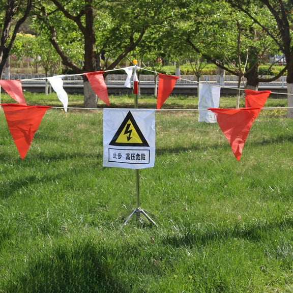 Masteelf 45 Flags Per String Reflective Safety Flags for Construction Sites Waterproof Polyester PVC