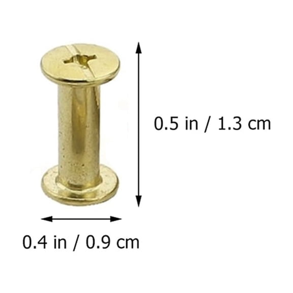LOLIPPYY 45Sets Golden Snap Rivet Made of Carbon Steel for Account Book Picture Recipes DIY Metalworking