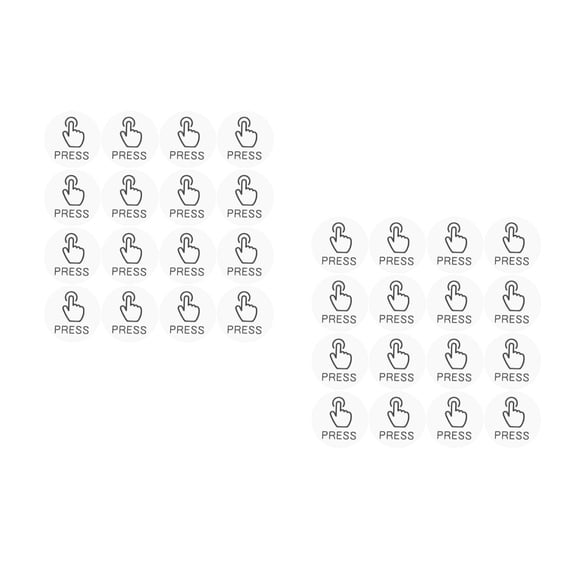 Masteelf 48 pcs  Press Label Sticker For Door Switch Pvc Decals Door Switch Press Signs Reminder Stickers Door Switches Press Stickers