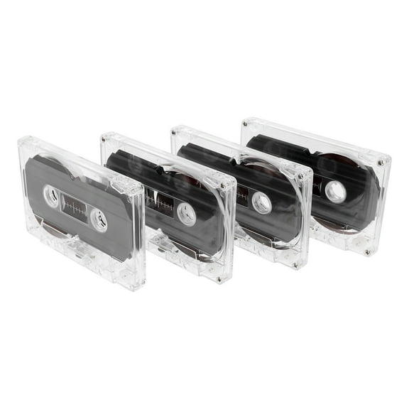 Masteelf 4PCS Blank Audio Cassette Tapes 60-Minute for Teaching DIY Retro Party Messages Recordable Tapes