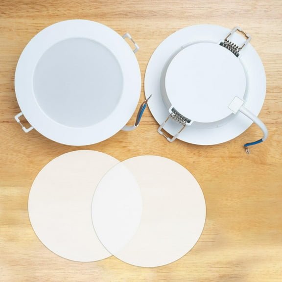 Masteelf 4PCS Downlight Diffuser Anti-Glare Sheet for Drum Lampshades Recessed Lighting Accessories Light Diffuser for Bedroom and Living Room