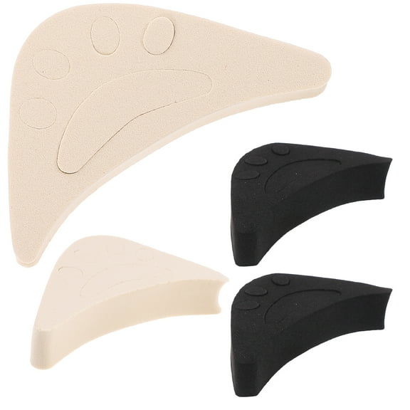 Masteelf 4PCS High-heeled Shoe Tip Pad Adjustable Toe Plug Elastic High Heels Tip Pad Forefoot Pad for Office Shopping (Apricot+Black)