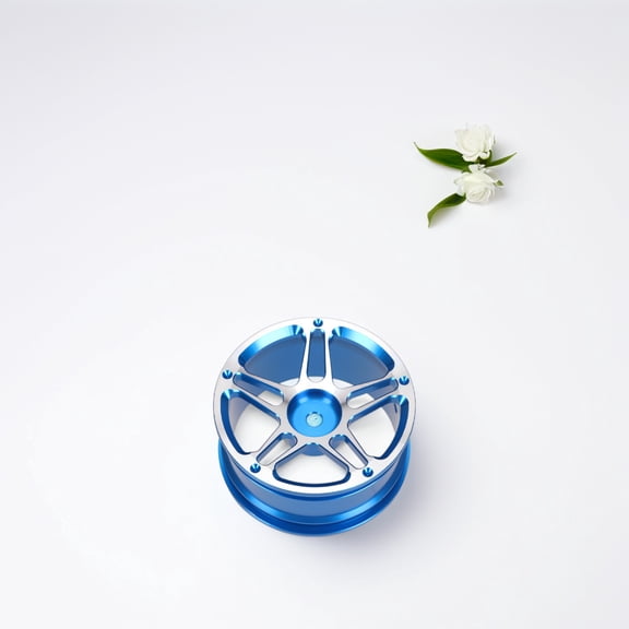 LOLIPPYY 4Pcs Blue Metal Wheel Model Lightweight High Wear Resistant for Rc Car