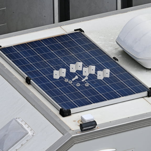 Masteelf 4Pcs Solar Panel Mounting Z Bracket RV Solar Mount Aluminum Alloy Z Shaped Brackets