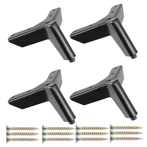 Masteelf 4Pcs Square Iron Furniture Support Feet for TV Cabinet 8x14in
