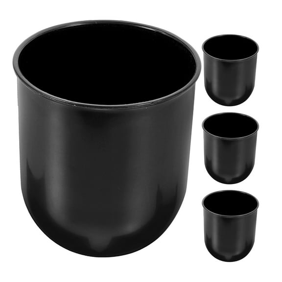 OFFIGAM 4-Piece Black Toilet Cleaning Tool Holder Set for Bathroom Organization and Effective Maintenance