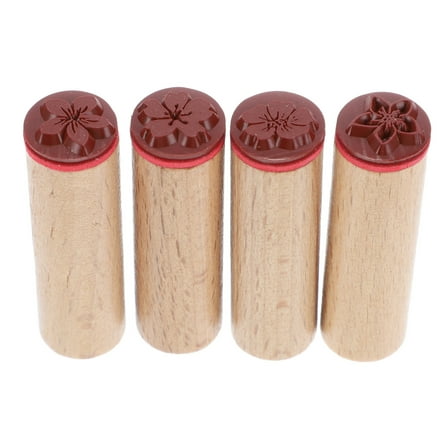 Masteelf 4Pcs Vintage DIY Scrapbook Delicate Stamps Seals for Diary Planner Decoration