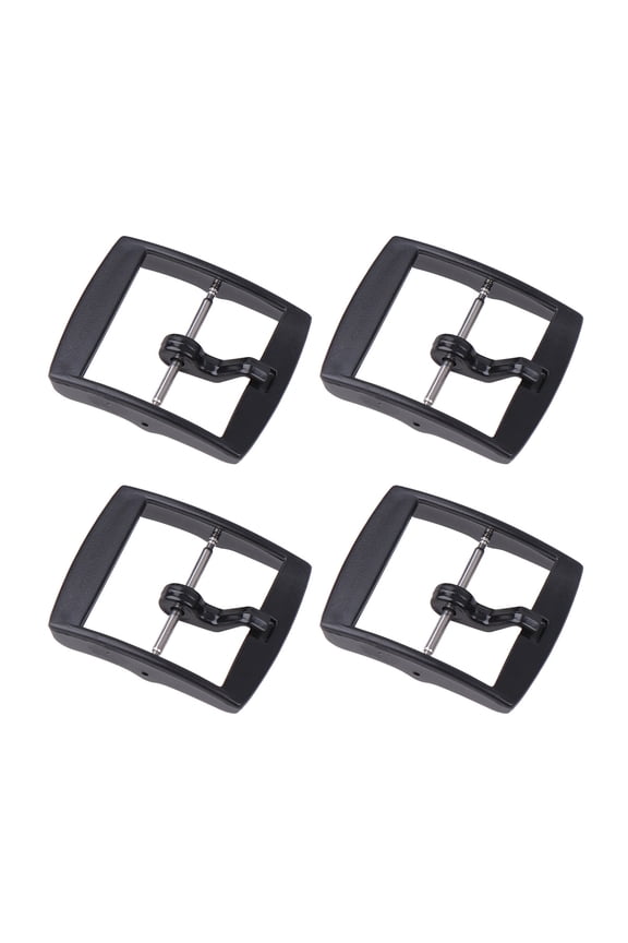 4-Pack 20mm Black Plastic Watch Band Buckles and Clasps, Replacement Accessories for Watches