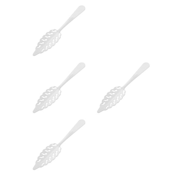 Masteelf 4pcs Absinthe Spoon for Bar Stainless Steel Absinthe Spoon Absinthe Filter Spoon, Cube Sugar Spoon Multi-Function Wormwood Spoon Convenient Absinthe Dripper