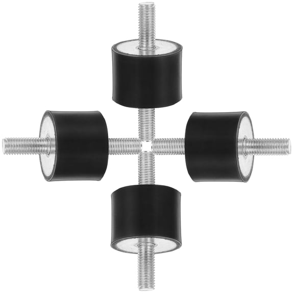 Masteelf 4pcs Anti-Vibration Rubber Mounts With Double Screw Studs For Car And Boat Applications M10 Shock Absorbers For Noise Reduction