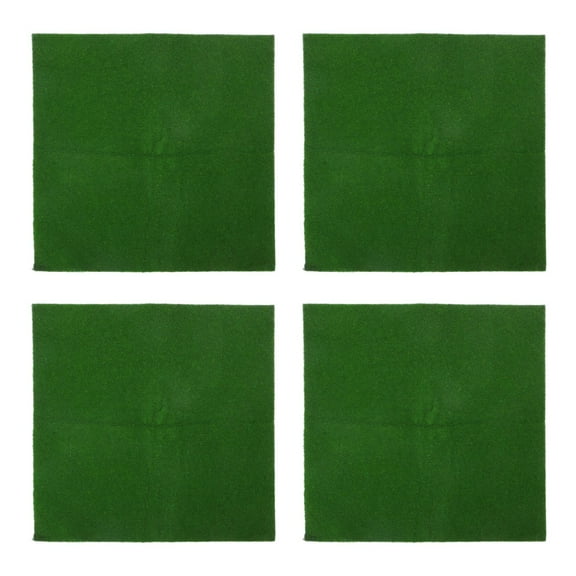 Masteelf 4pcs Artificial Grass Mats Faux Turf Synthetic Lawn Outdoor Garden Landscape Decoration Realistic Moss Carpet Rug for Patio and Indoor Use