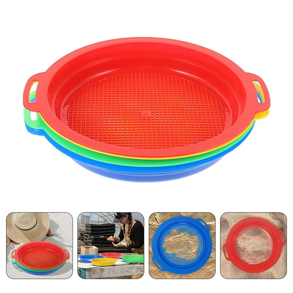 OFFIGAM Beach Rake Sifter Sieves Red 4Pcs