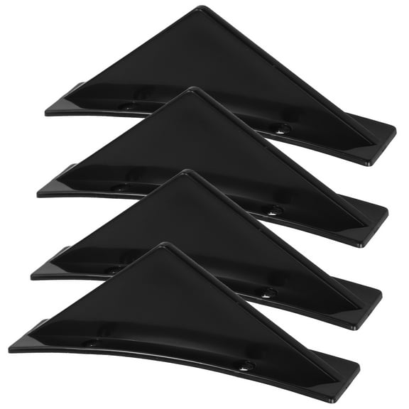 Masteelf 4pcs Universal Rear Spoiler Set Carbon Fiber Texture Trunk Wing for Car Exterior Accessories with Tape Screws