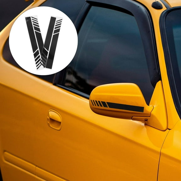 Masteelf 4pcs Car Rearview Mirror Stickers Anti-Scratch Decals Side Door Stickers Car Exterior Decoration Truck Decals Racing Body Side Stripes