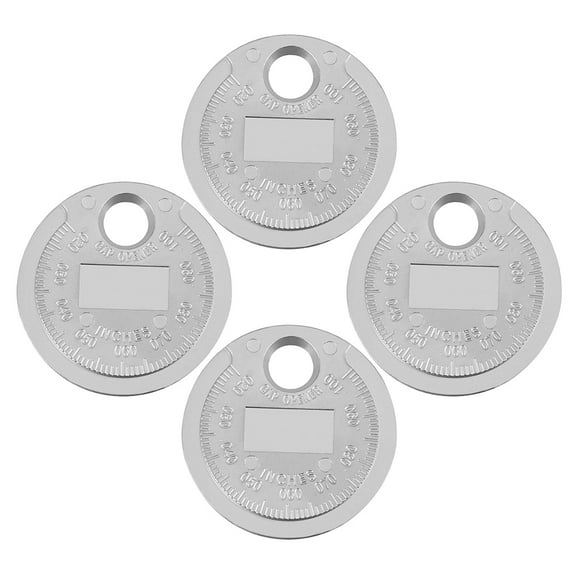 Masteelf 4pcs Carbon Steel Spark Plug Gauge Gap Tool Precision Spark Plug Gap Measuring Instrument Spark Plug Gapper Wire Ignition Plugs Gauge