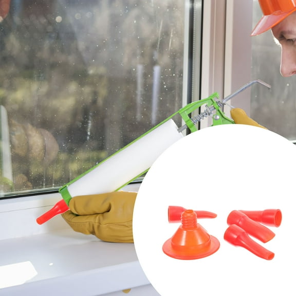 Masteelf 4pcs Caulking Tip Caulk Nozzle Applicator Caulking Extension Nozzle Caulk Extension