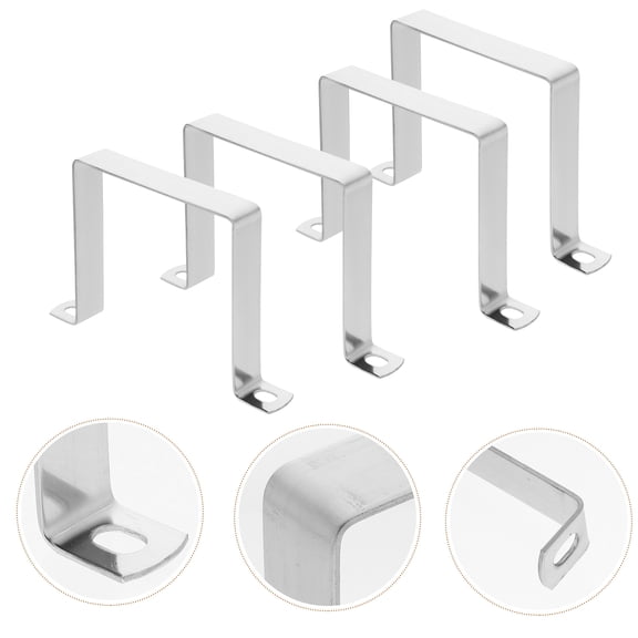 Masteelf 4pcs Stainless Steel Clamp Hanger Support Bracket for Secure Mounting and Holding