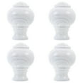 Masteelf 4pcs Curtain Rod Finials Curtain Pole Finials Curtain Rod Ends