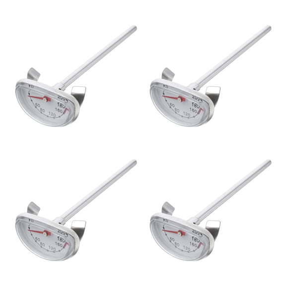 Masteelf 4pcs Deep Frying Thermometer BBQ Thermometer Grill Thermometer Stainless Steel Probe Accurate Temperature Gauge for Cooking and Baking