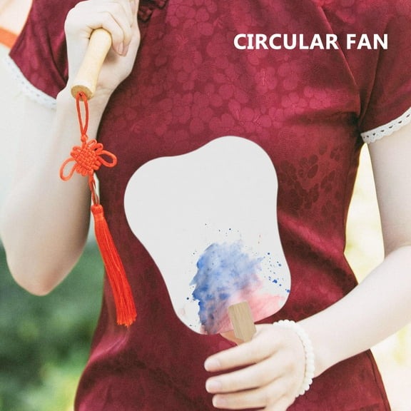 Masteelf 4pcs Diy Handmade Fan Graffiti Fan Paper Fans Handheld Bulk Blank Graffiti Fan Blank Painting Hand Fan Diy Blank Fan Decor