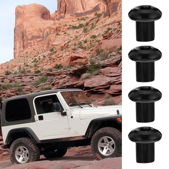 Masteelf 4pcs Door Hinge Nuts Anti-Rust Hinge Lock Nuts Replacement for Car Vehicle