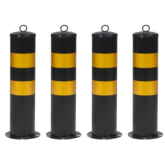 Masteelf 4pcs Driveway Security Post Safety Warning Column Road Isolation Column Barricade Cone