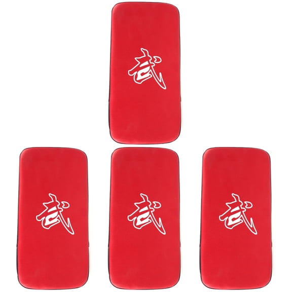 Masteelf 4pcs Durable Kickboxing Karate Taekwondo Punching Training Foot Pad (Red)