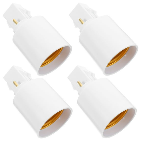 Masteelf 4pcs GX23 to E27 Lamp Holder Adapter Easy Installation Bulb Base Converter for Lighting 2-Pin Bulb Base Converter Replacement