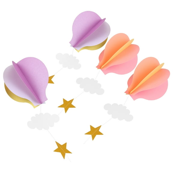 Masteelf 4pcs Hanging Hot Air Balloon Decor Cloud Decorations For Party Holiday Party Centerpieces Hot Air Balloon Shape Balloons For Kids Birthday Party