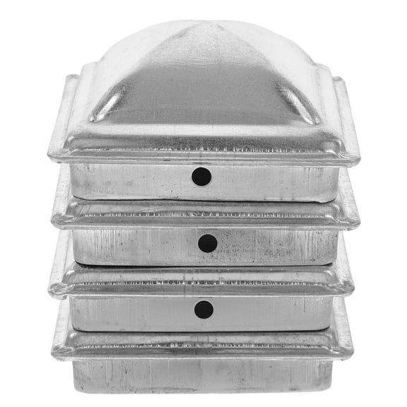 Masteelf 4pcs Heavy Duty Metal Fence Post Cap Universal Fence Post Topper For Farm And Garden Fencing Long-Lasting Metal Post Cap Decoration Fence Accessory