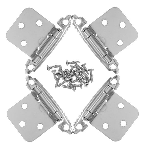 Masteelf 4pcs Heavy Duty Spring Loaded Cabinet Hinges Self Closing Multi-Fold Hinges for Various Cabinet Applications Easy Installation for Home Improvement