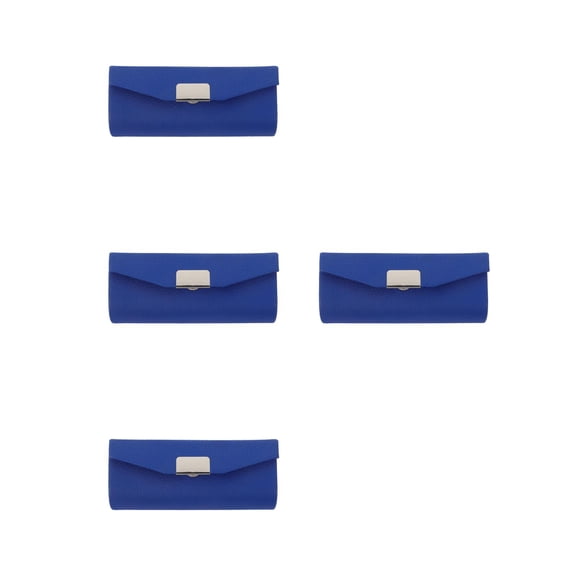 Masteelf 4pcs Lipstick Holder Small Lipstick Organizer Delicate Lipstick Holder with Mirror Outdoor with Snap Button