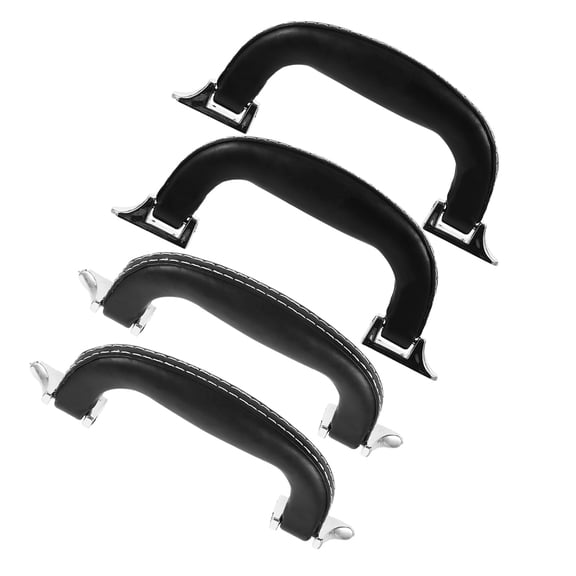Masteelf 4pcs Luggage Handle Replacement Pu And Plastic Carry Handles For Boxes Suitcases Travel Bags And Toolboxes Easy To Install Comfortable Grip