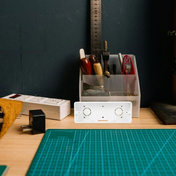 Masteelf 4pcs Outdoor PVC Electrical Junction Box Easy Installation Wall Mounted Surface Mount Electrical Outlet Box for Replacement