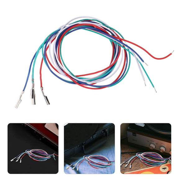 Masteelf 4pcs Phonograph Head Wire For Turntable And Gramophone Phono Cable Leads Header Wires For Turntable Phono Headshell Replacement Accessories