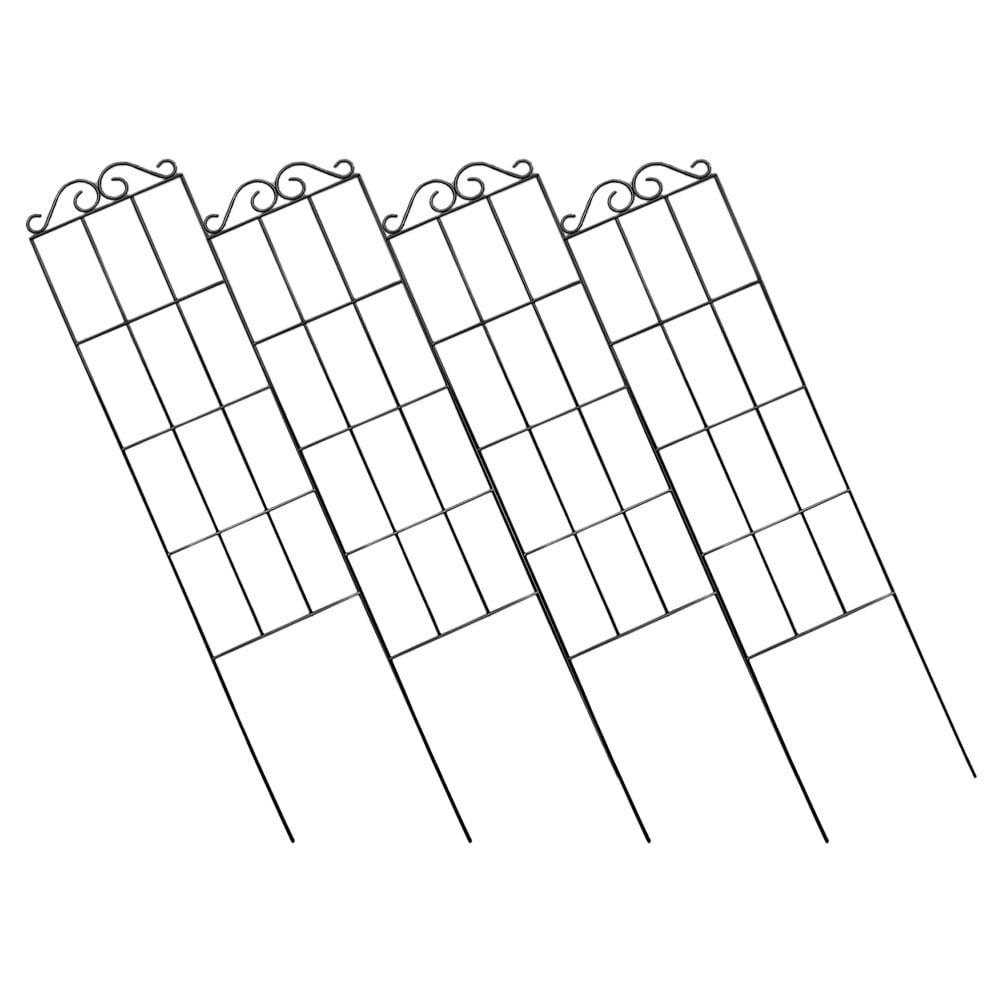 Toddmomy Gardeners Vegetable Trellis For Climbing Plants Iron 4Pcs 19.7X5.9X0.04In