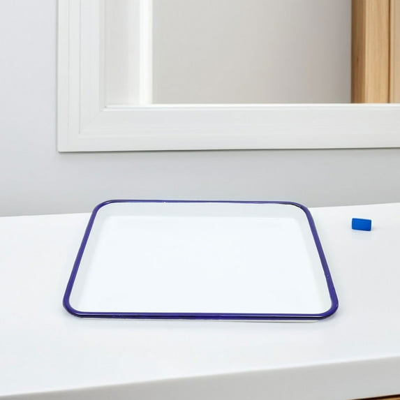 Masteelf 4-Piece Retro Enamel Bakeware Set Vintage Style Roasting Pans and Kitchen Baking Trays Enamelware