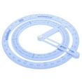 thumbnail image 1 of Masteelf 4pcs Rounded Ruler And Circle Protractor Set 360° Rotating Indicator For Precise Angle Measurement Clear Plastic Ruler For Drawing Engineering, 1 of 8