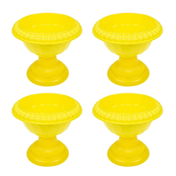 Masteelf 4pcs Urn Planter European Style Plastic Flowerpots for Wedding Front Door Porch Garden