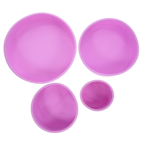 Masteelf 4-Piece Silicone Cake Mold Set, Non-Stick Flexible Baking Pans for Cakes, Desserts, and