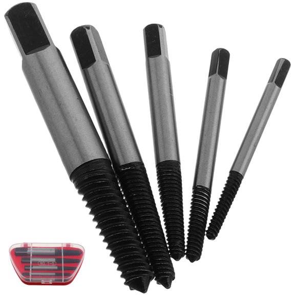 Masteelf 5 PCS Metric Screws Steel Screw Extractor 8.50X1.00X1.00CM Black