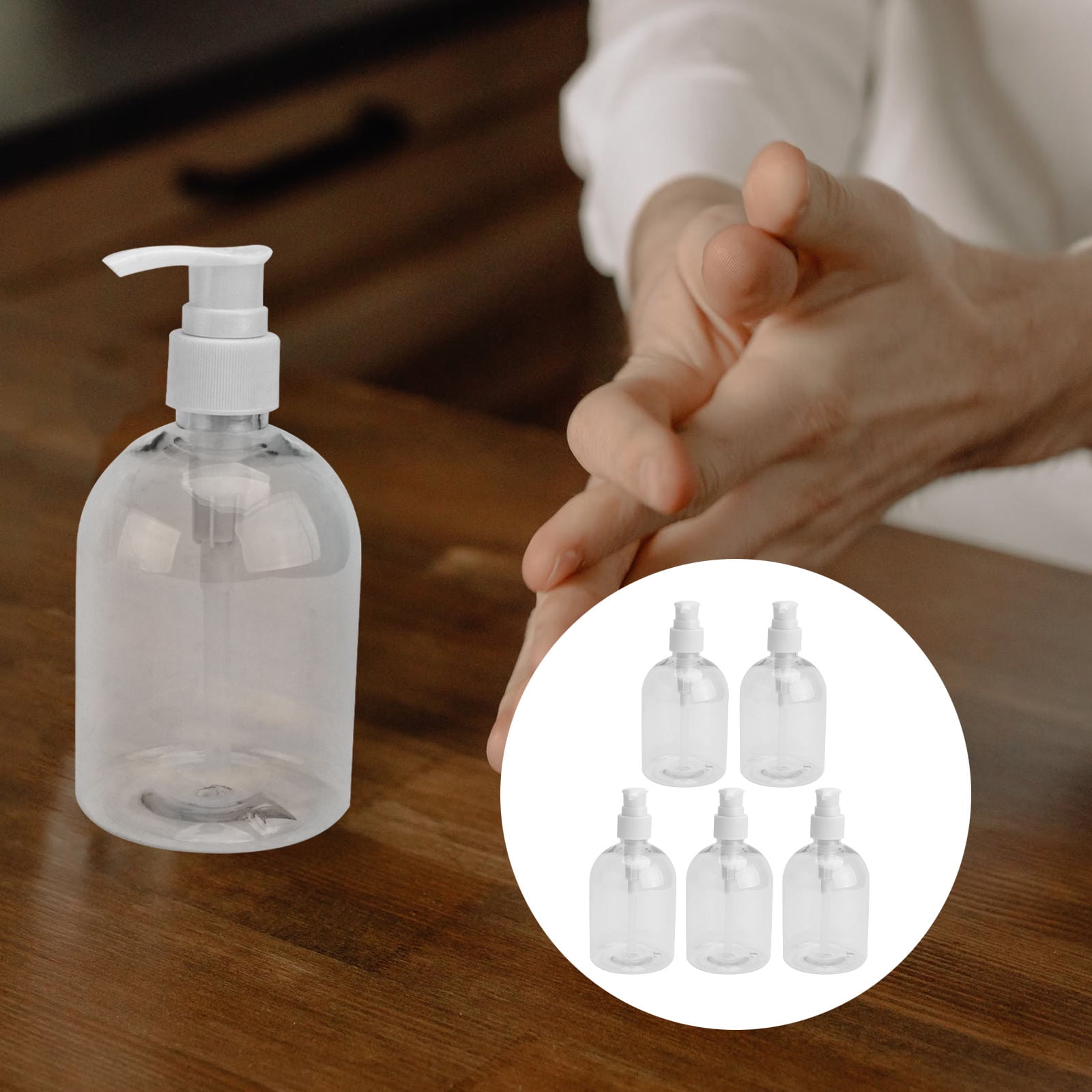 Masteelf 5 Pack Transparent Plastic Lotion Containers EcoFriendly ...