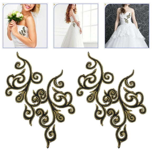 Masteelf  5 Pairs Traditional Embroidery Applique Cloud Scroll Patch