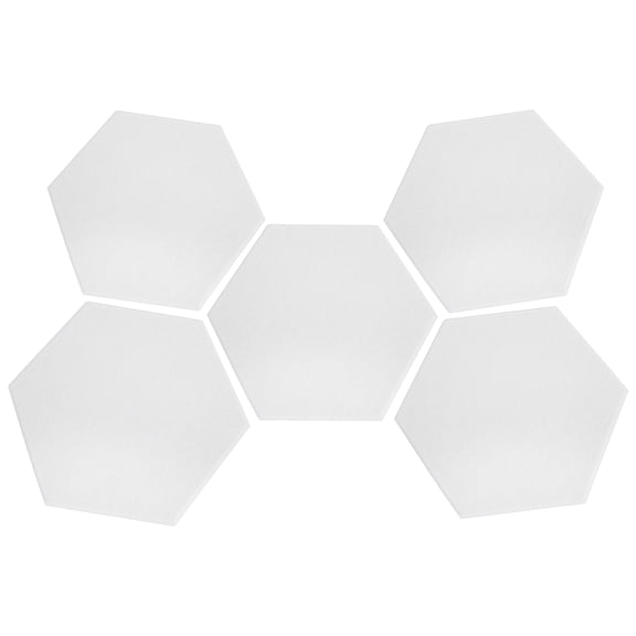 LOLIPPYY 5Pcs Sound Absorbing Material White Acoustic Panel for Home Theater and Practice Room