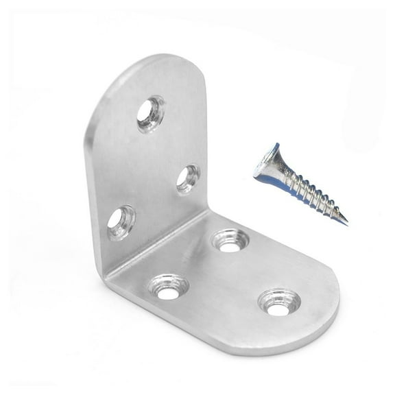 Masteelf 5 Pcs Adjustable Angle Bracket Shelf Corner Silver Tone Anti-rust