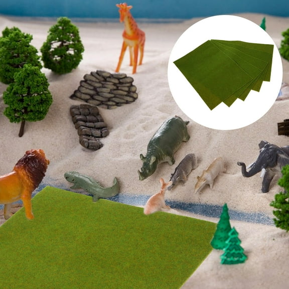 Masteelf 5 Pcs Artificial Grass Board Nylon Flocked